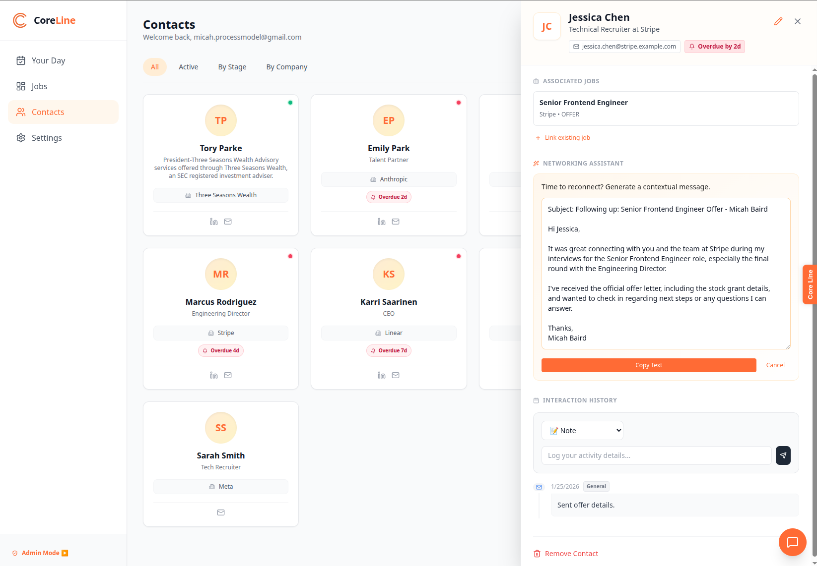 AI generating contextual outreach messages